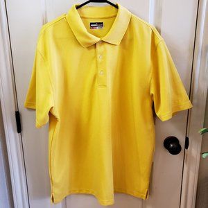 NWOT  BRIGHT YELLOW PERFORMANCE GOLF SHIRT XL